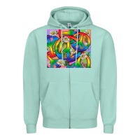 Seafoam Pride LGBTQ+ Peace Tumbler Zipper Hoodie - BundleAndBundleShop