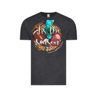 Vintage Black tis the season football helmet Vintage Tee - AdoDesignShop