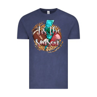 Vintage Denim tis the season football helmet Vintage Tee - AdoDesignShop