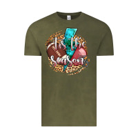 Vintage Olive tis the season football helmet Vintage Tee - AdoDesignShop