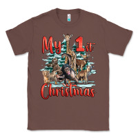 Chestnut my first christmas baby safari animals Classic Tee - LillyAllenDesigns