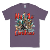 Lavender my first christmas baby safari animals Classic Tee - LillyAllenDesigns