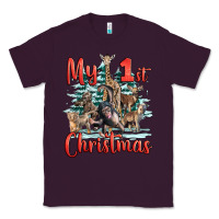 Plum my first christmas baby safari animals Classic Tee - LillyAllenDesigns