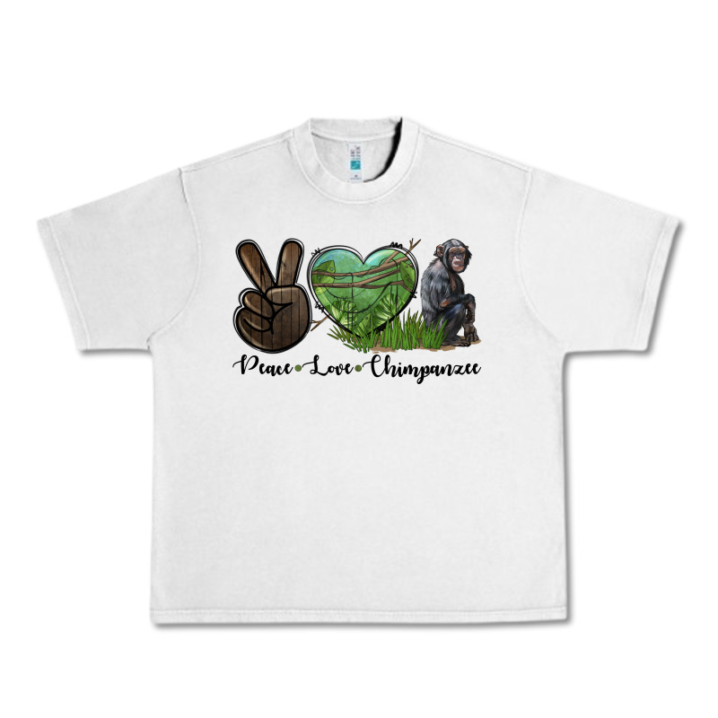 Peace Love Chimpanzee Urban Heavy Tee by LillyAllenDesigns | Teevron