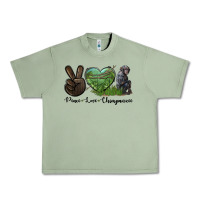 Oil Green Peace Love Chimpanzee Urban Heavy Tee - LillyAllenDesigns