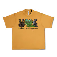 Peanut Butter Peace Love Chimpanzee Urban Heavy Tee - LillyAllenDesigns