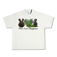 Pistachio Peace Love Chimpanzee Urban Heavy Tee - LillyAllenDesigns
