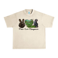 Sandshell Peace Love Chimpanzee Urban Heavy Tee - LillyAllenDesigns