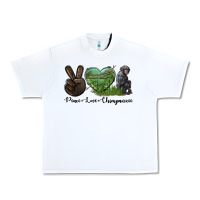 White Peace Love Chimpanzee Urban Heavy Tee - LillyAllenDesigns
