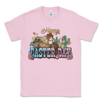 Bubblegum Pink Happy Easter Day Rodeo Classic Tee - NancyCooperArtShop