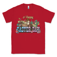 Red Happy Easter Day Rodeo Classic Tee - NancyCooperArtShop