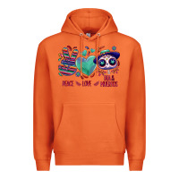 Carrot Peace love dia de los muertos Premium Hoodie - NancyCooperArtShop