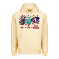 Pina Colada Peace love dia de los muertos Premium Hoodie - NancyCooperArtShop