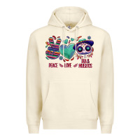 Sandshell Peace love dia de los muertos Premium Hoodie - NancyCooperArtShop