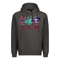 Smoke Peace love dia de los muertos Premium Hoodie - NancyCooperArtShop