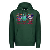 Sports Green Peace love dia de los muertos Premium Hoodie - NancyCooperArtShop