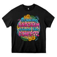 Black throwing sarcasm around like confetti Heavy Core Tee - Zillion Design Studio