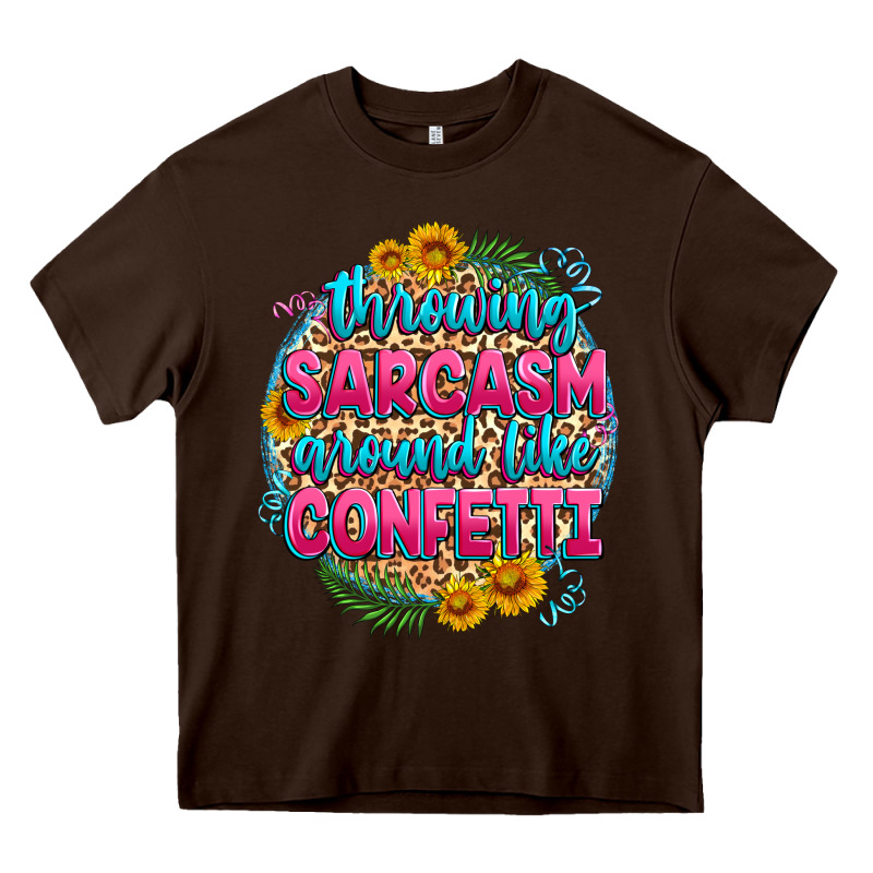 Throwing Sarcasm Around Like Confetti Heavy Core Tee by Zillion Design Studio | Teevron