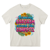 Cream throwing sarcasm around like confetti Heavy Core Tee - Zillion Design Studio