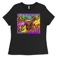 Black highland cow mardi gras tumbler Ladies Tee - JahusDesignShop
