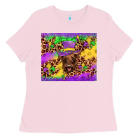 Bubblegum Pink highland cow mardi gras tumbler Ladies Tee - JahusDesignShop