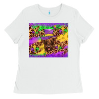 White highland cow mardi gras tumbler Ladies Tee - JahusDesignShop