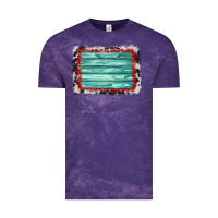 Cloud Purple cowhide bandana wood background Vintage Tee - AdoDesignShop