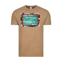 Vintage Coffee cowhide bandana wood background Vintage Tee - AdoDesignShop