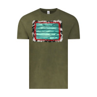 Vintage Olive cowhide bandana wood background Vintage Tee - AdoDesignShop