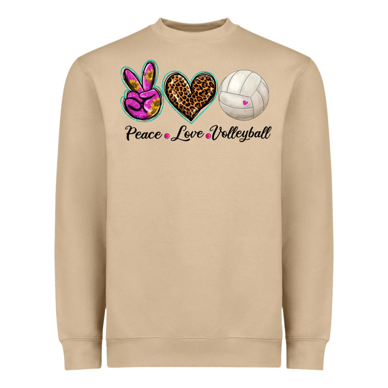 Peace Love Volleyball Heavyweight Sweatshirt by BarkalooDesign | Teevron