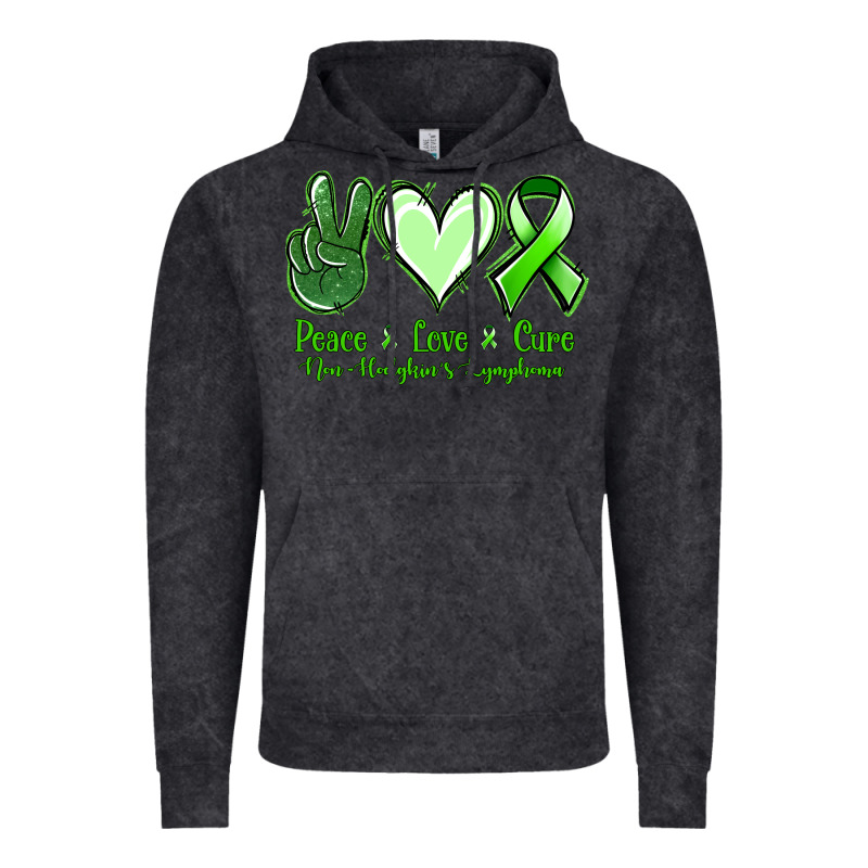 Peace Love Cure Non Hodgkin's Lymphoma Vintage Hoodie by Jasminsmagicworld | Teevron