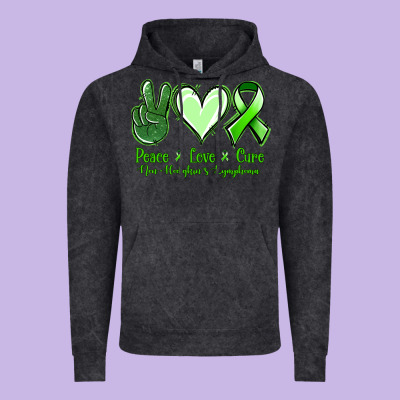 Peace Love Cure Non Hodgkin's Lymphoma Vintage Hoodie Designed By Jasminsmagicworld