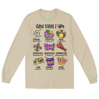 Mushroom god says i am mardi gras Long Sleeve Tee - MaliasSmallBusiness