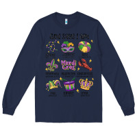 Navy god says i am mardi gras Long Sleeve Tee - MaliasSmallBusiness