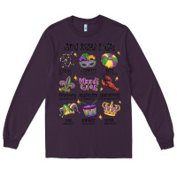 Plum god says i am mardi gras Long Sleeve Tee - MaliasSmallBusiness