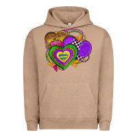 Pigment Burro mardi gras heart olivia Urban Hoodie - OliviaCreatesArt