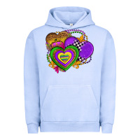 Pigment Grape Ice mardi gras heart olivia Urban Hoodie - OliviaCreatesArt
