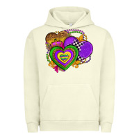Pigment Pistachio mardi gras heart olivia Urban Hoodie - OliviaCreatesArt