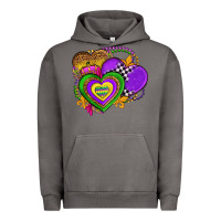 Pigment Tornado mardi gras heart olivia Urban Hoodie - OliviaCreatesArt
