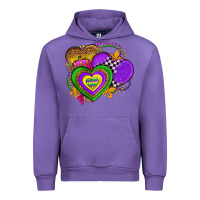 Tulip mardi gras heart olivia Urban Hoodie - OliviaCreatesArt