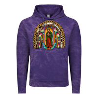 Cloud Purple our lady of Guadalupe rainbow Vintage Hoodie - JahusDesignShop