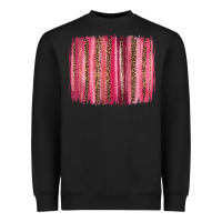 Black valentines day leopard glitter brushstroke Heavyweight Sweatshirt - Jasminsmagicworld