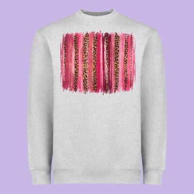 Valentines Day Leopard Glitter Brushstroke Heavyweight Sweatshirt Designed By Jasminsmagicworld