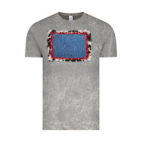 Cloud Rock cowhide bandana denim background Vintage Tee - AdoDesignShop