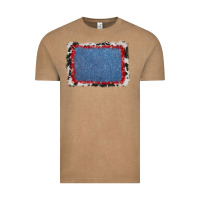 Cowhide Bandana Denim Background Vintage Tee | Teevron