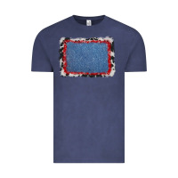 Vintage Denim cowhide bandana denim background Vintage Tee - AdoDesignShop