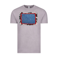 Vintage Zinc cowhide bandana denim background Vintage Tee - AdoDesignShop
