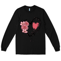 Black mimi flower heart Long Sleeve Tee - MaliasSmallBusiness