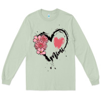 Matcha mimi flower heart Long Sleeve Tee - MaliasSmallBusiness