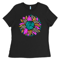 Black race sunflower Ladies Tee - Zillion Design Studio